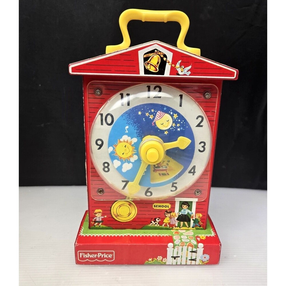 Fisher Price Music Box Teaching Clock #998 2009 Music Plays